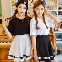 Lovely students navy skirt - Thumbnail 1