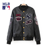BASEBALL MLB SYNTHETIC LEATHER NY YANKE BASEBALL JERSEY JACKET - Thumbnail 3