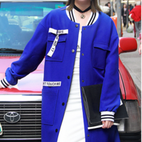 KOREAN STYLE BIG SACK STYLE LOOSE LONG COAT C1512004 - Thumbnail 2