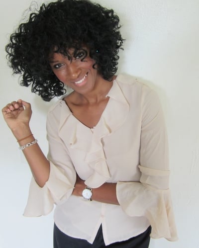 Nude organza-esque ruffle blouse