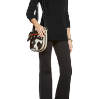 Tory Burch Cow-Print Calf Hair Shoulder Bag - Thumbnail 1