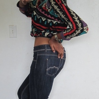 VTG Sporty Navajo Print Cardi-Top - Thumbnail 1