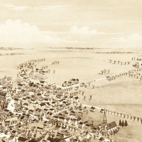 Georgetown, Delaware in 1885 - Bird's Eye View, Aerial, Panorama, Vintage, Antique, Reproduction, Giclée, Fine Art, History, Wall Art - Thumbnail 4