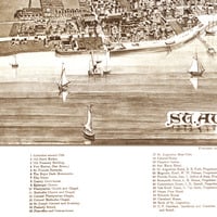 St. Augustine, Florida in 1885 - Bird's Eye View Map, Aerial, Panorama, Vintage, Antique, Reproduction, Giclée, Fine Art, Wall Art, History - Thumbnail 1