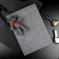 Leather iPad Air 2 iPad Mini 4 3 2 1 Cases Or Covers With Litter Bear IPCC11 - Thumbnail 1