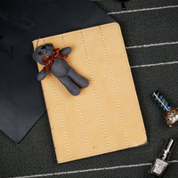 Leather iPad Air 2 iPad Mini 4 3 2 1 Cases Or Covers With Litter Bear IPCC11 - Thumbnail 4