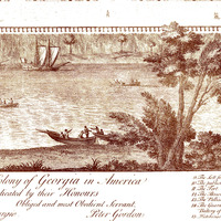 Savannah, Georgia in 1734 - Bird's Eye View, Aerial, Panorama, Vintage, Antique, Reproduction, Giclée, Fine Art, Wall Art, History - Thumbnail 3