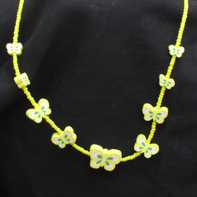 Yellow butterflies necklace