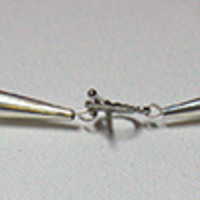 Blue pearl wire crochet necklace - Thumbnail 4