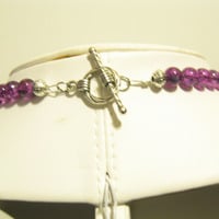 Pink and silver polymer clay necklace - Thumbnail 2