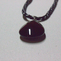 Black teardrop pendant necklace - Thumbnail 2