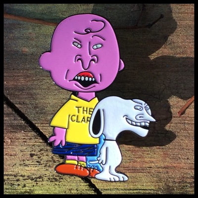 Peanuts and butthead enamel pin sw016