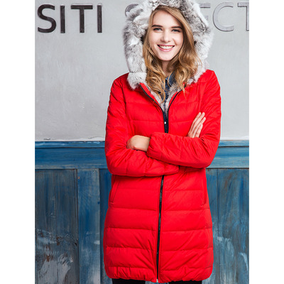 Siti selected red woolen hooded winter coat 13dc823 - Thumbnail 5
