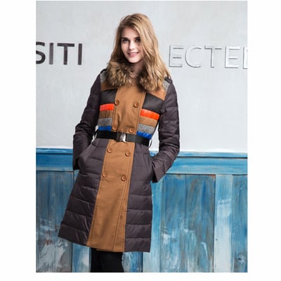 British fashion faux colors stitched winter coat 13dc034d - Thumbnail 5