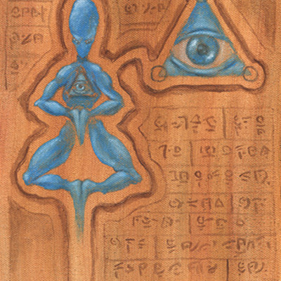Blue icon-page from the book of gosh - Thumbnail 5
