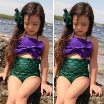 Pretty Like A Mermaid 2 Piece Bathing Suit Set - Thumbnail 2