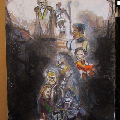 Force awakens fan painting
