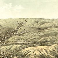 Council Bluffs, Iowa in 1868 - Bird's Eye View, Aerial map, Panorama, Vintage, Antique, Reproduction, Giclée, Fine Art, Wall Art, History - Thumbnail 4