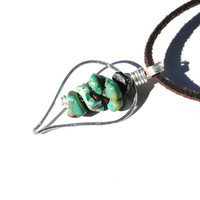 Turquoise Leaf Choker - Thumbnail 1