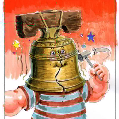 Libby bell / death nell color rough - garbage pail kids 2016 apple pie