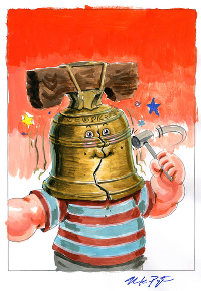 LIBBY Bell / Death NELL Color Rough - Garbage Pail Kids 2016 Apple Pie