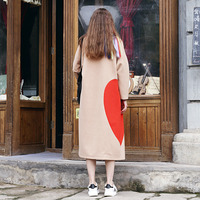 SPECIAL DESIGN CAMEL CASHMERE WOOLEN LONG COAT  - Thumbnail 2
