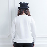 XL-4XL Plus Size Letters Printing Sweater SP154612 - Thumbnail 2