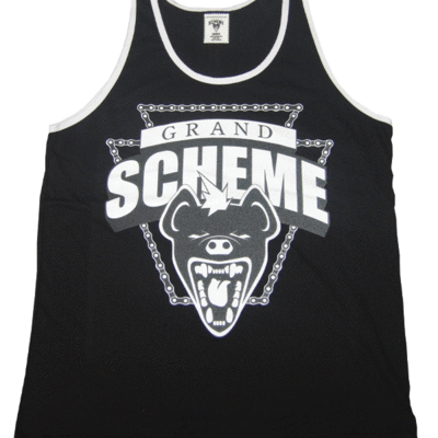 Gs reflective logo tank top - blk/wht