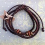 Earthy Rose Leather Stacked Bracelet-1