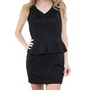 Black Peplum Dress-1