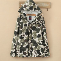 OFF THE WALL THICK CAMO HOODIE WOOL PADDED JACKET - Thumbnail 1