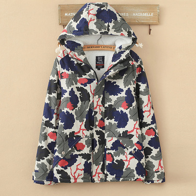 Off the wall thick camo hoodie wool padded jacket - Thumbnail 5