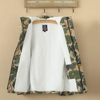 OFF THE WALL THICK CAMO HOODIE WOOL PADDED JACKET - Thumbnail 4