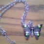 Czech Crystal & Alloy Grey Butterfly Necklace-1