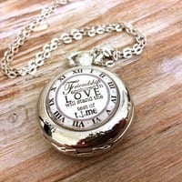 Friendship Anchored Pocket Watch Necklace - Thumbnail 2