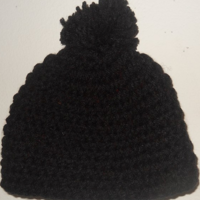 Crochet Baby Beanie Puffball Hat  - Thumbnail 2