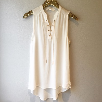 Ivory Lace-Up Tunic