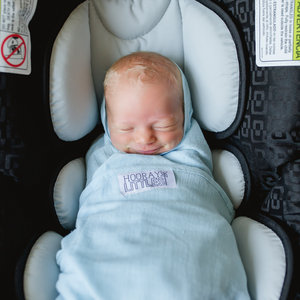 Car Seat Swaddle - Baby Blue