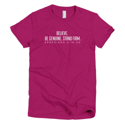 Womens' slogan tee (white print)