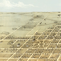 Champaign, Illinois in 1869 - Bird's Eye View, Map, Aerial, Panorama, Vintage, Antique, Reproduction, Giclée, Fine Art, Wall Art, History - Thumbnail 3