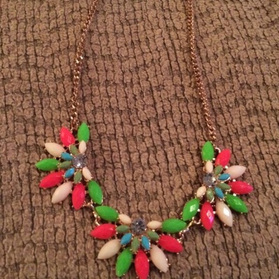 Neon statement necklace