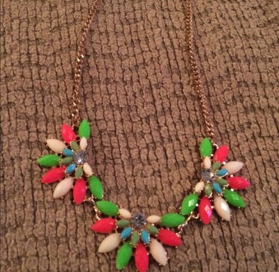Neon statement necklace