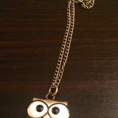 Owl watch necklace