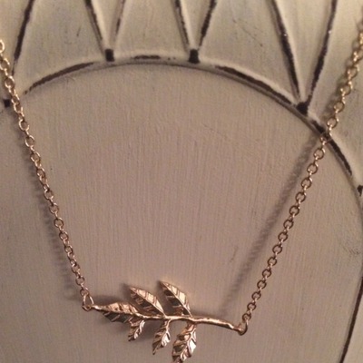 Gold leaf necklace