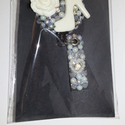 Id badge reel holder white on white - Thumbnail 5