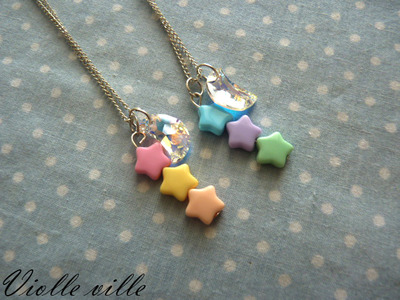 Moon and stars necklace