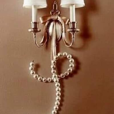 Monogram pearl letter wall decor  (10 inches)