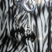 Upside Down Bat Earrings  - Thumbnail 2
