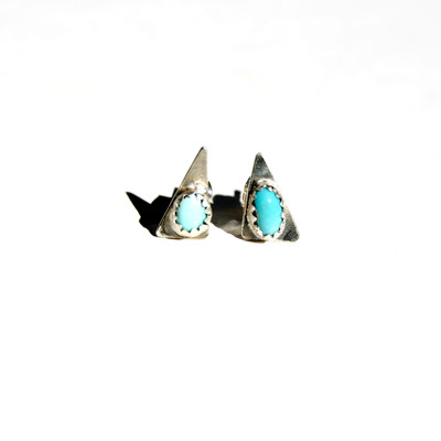 Minimal turquoise studs