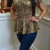 Peplum Glam Top - Thumbnail 2